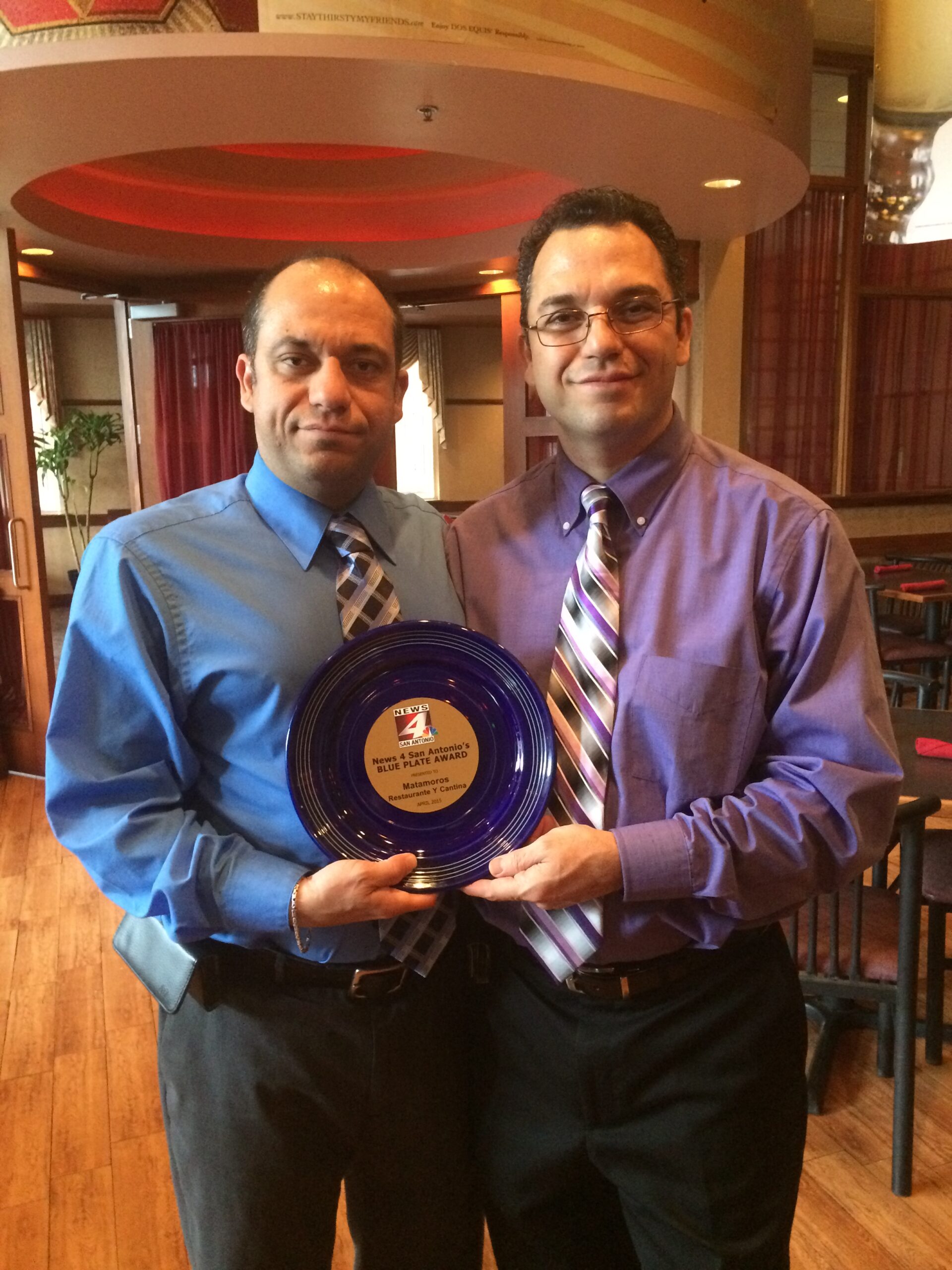 Matamoros Blue Plate Award